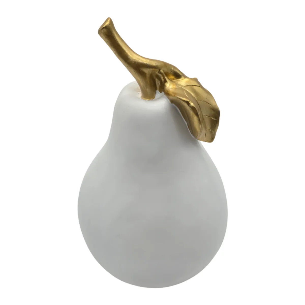 GENERICO - Figura Adorno De Pera Blanca Decorativa En Resina Moderna