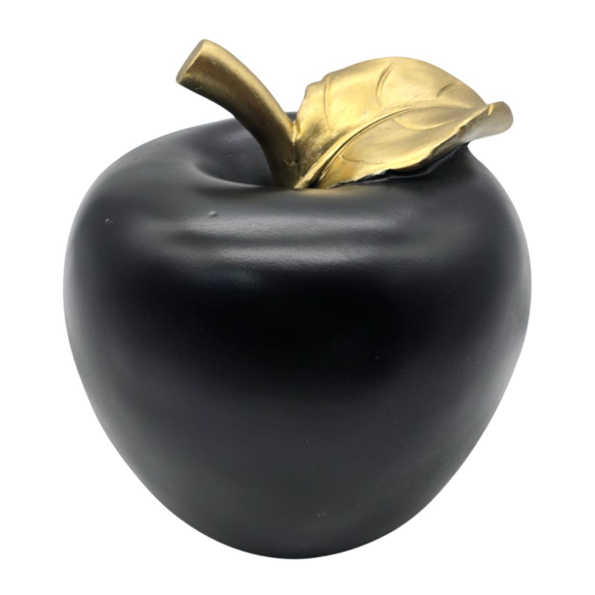 GENERICO - Figura Adorno De Manzana Negra Decorativa En Resina Moderna