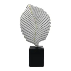 GENERICO - Figura Adorno De Hoja Blanca Decorativa En Resina Moderna M