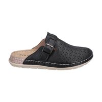 Zueco Mujer Negro/Camel Marina