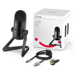 FIFINE - Micrófono K678 Condensador Cardioide Color Negro