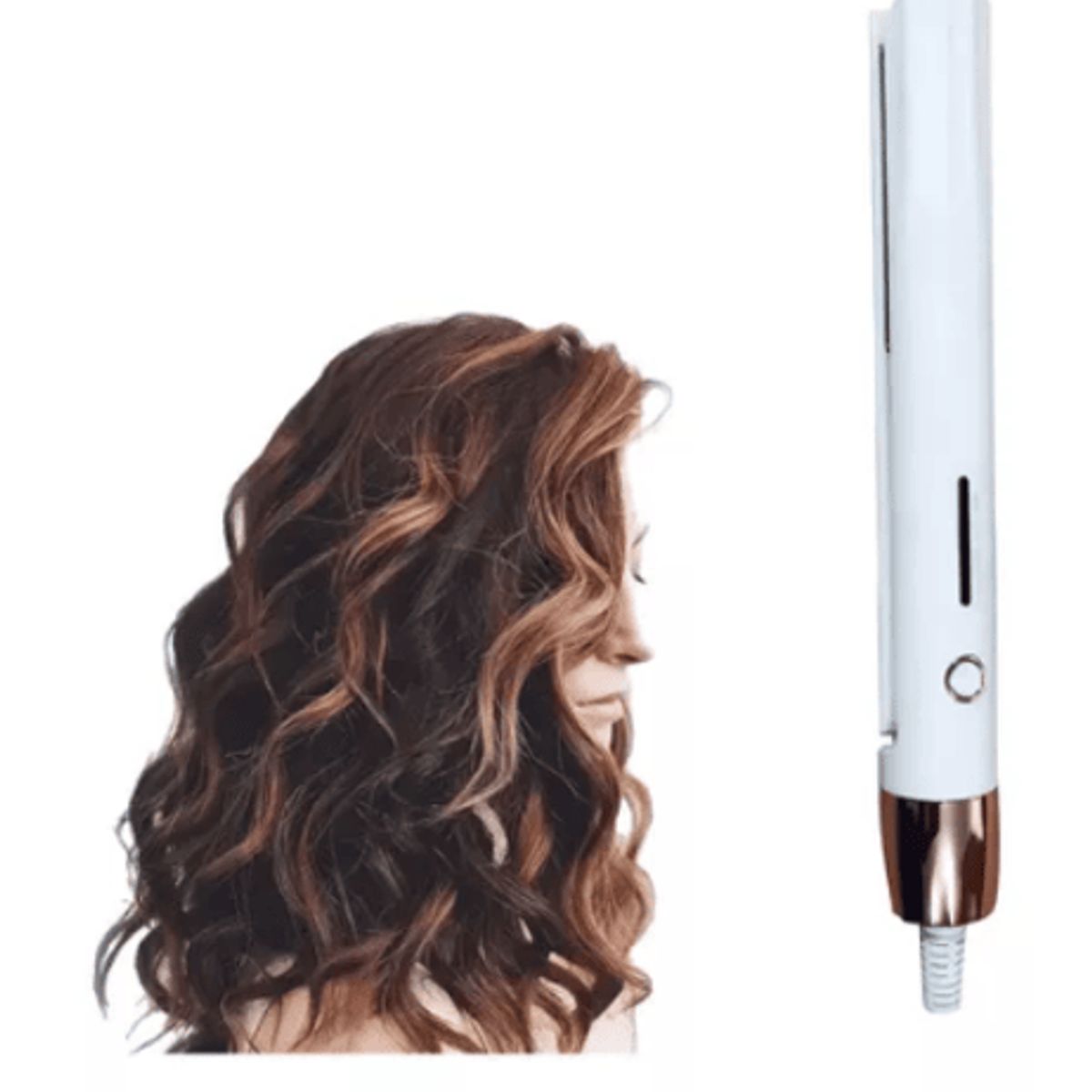 GENERICO - Mini Plancha  Clip Esponjoso Color Blanco de Cerámica