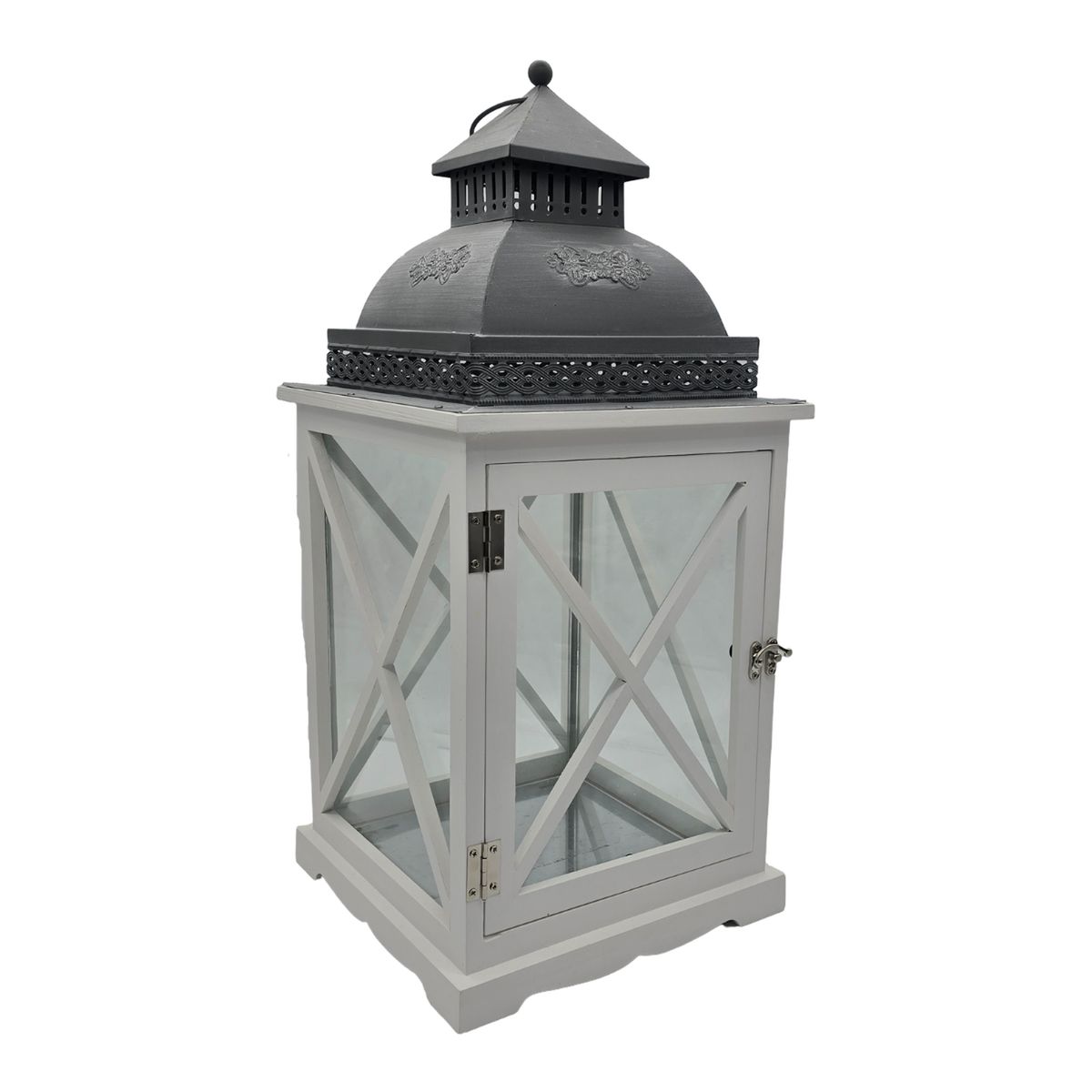 GENERICO - Farol Calentador De Vela Costero De Madera Blanca Vintage M