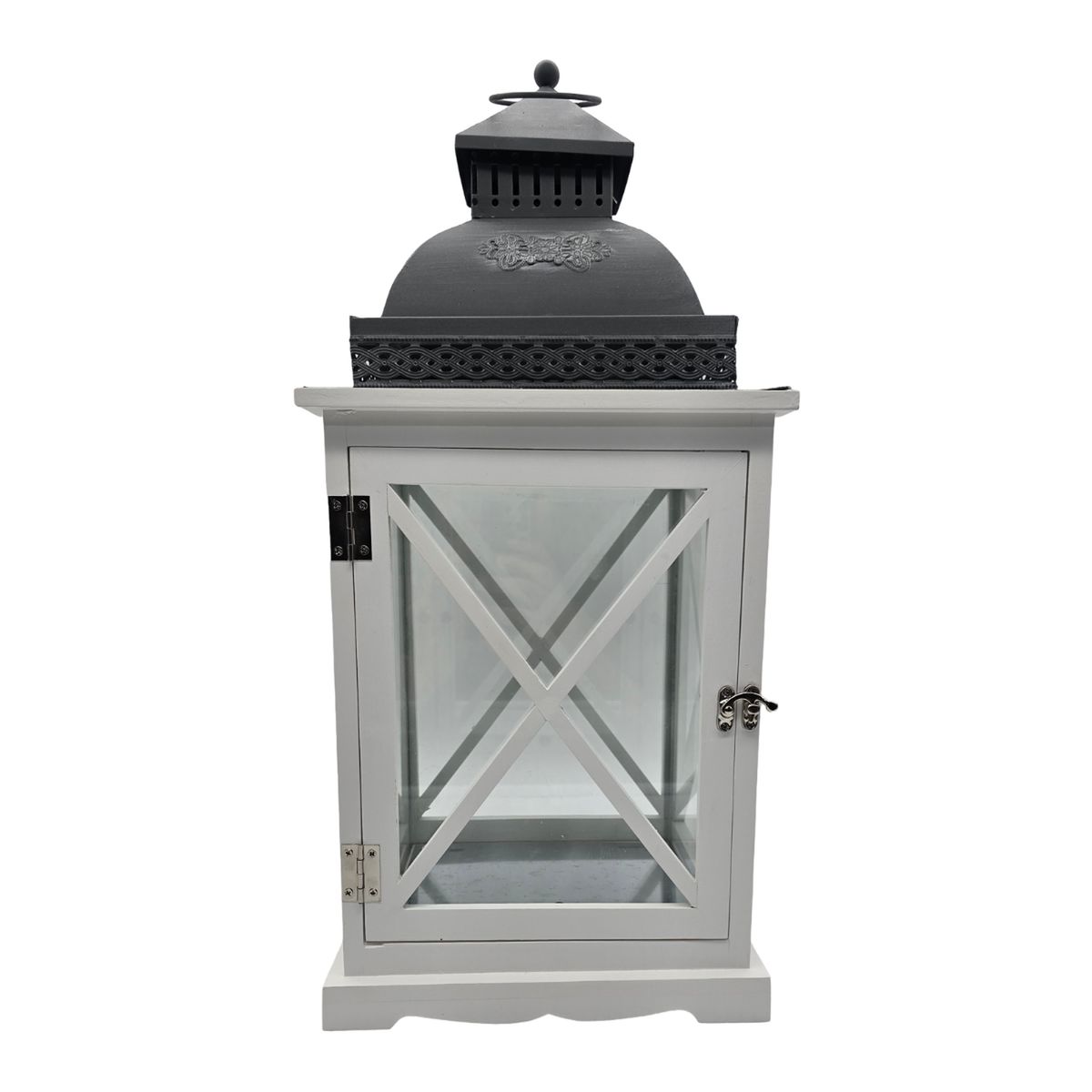 GENERICO - Farol Calentador De Vela Costero De Madera Blanca Vintage M