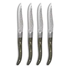 LOU LAGUIOLE - SET 4 CUCHILLOS CARNE VOLCANO LAGUIOLE, CAJA MADERA