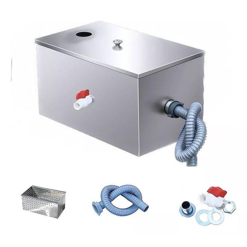 KUANGYE - Trampa De Grasa Acero Inoxidable 40lts Camara Desgrasadora