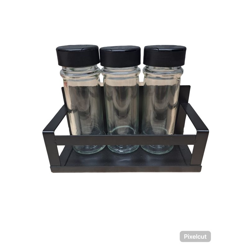 GENERICO - Set Rack Organizador Magnético y 3 Especieros