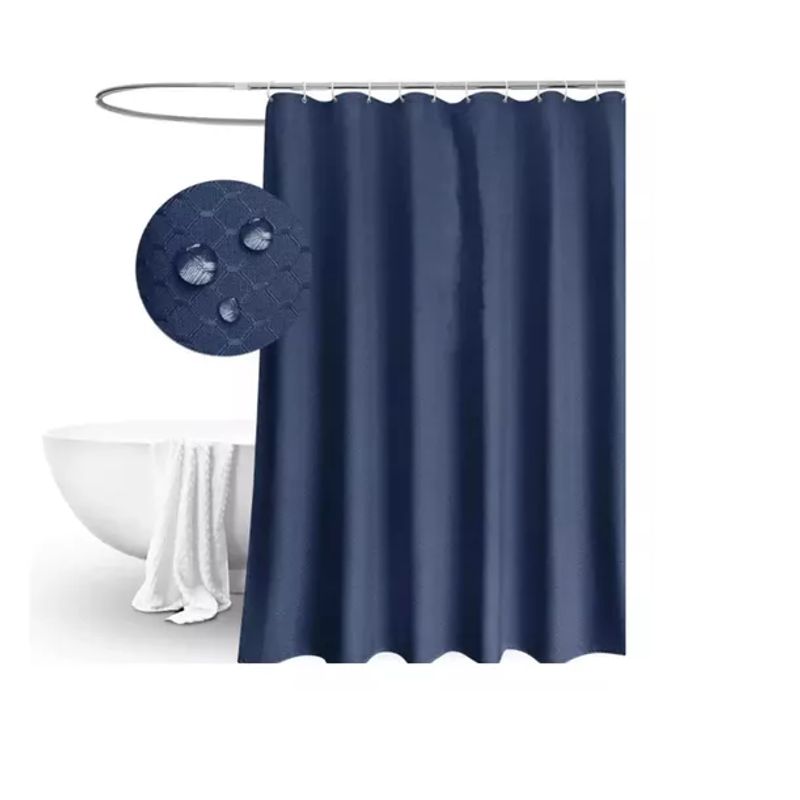 GENERICO - Cortina De Baño Impermeable De 180x180 Cm + 12 Ganchos