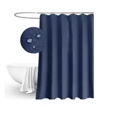 GENERICO - Cortina De Baño Impermeable De 180x180 Cm + 12 Ganchos