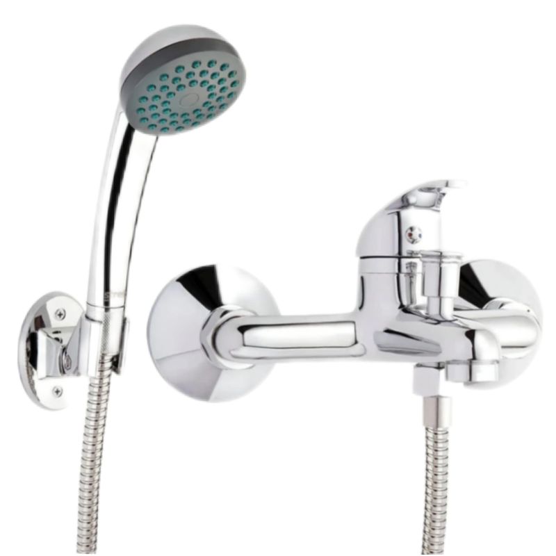 HOFFENS - Kit Monomando Tina Ducha Estándar Hoffens Color Cromado Edición Standard Capacidad 12 x 34