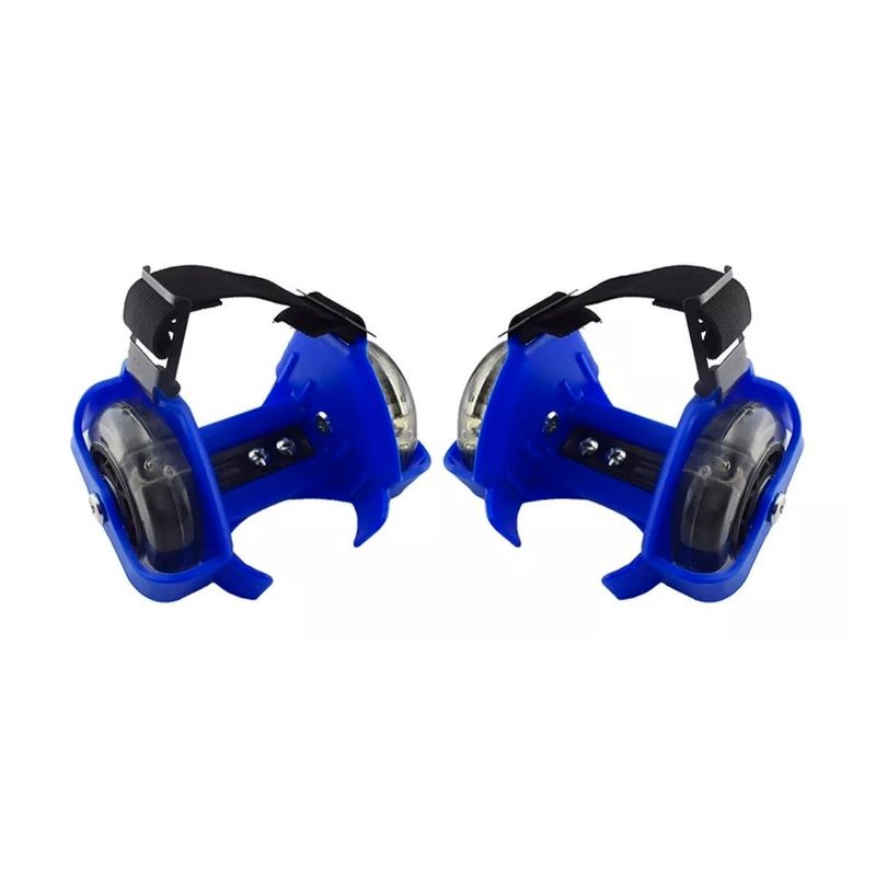 GENERICO - Patín Ajustable Patines Luces Led Para Zapatillas Azul