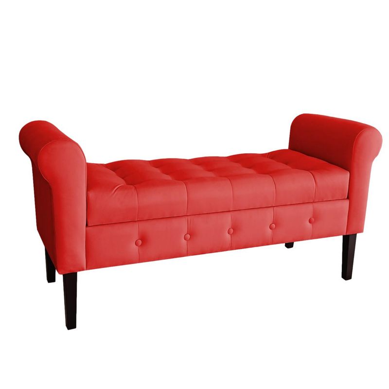 GENERICO - Banqueta Baúl Lisboa Color Rojo