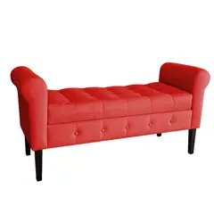 GENERICO - Banqueta Baúl Lisboa Color Rojo