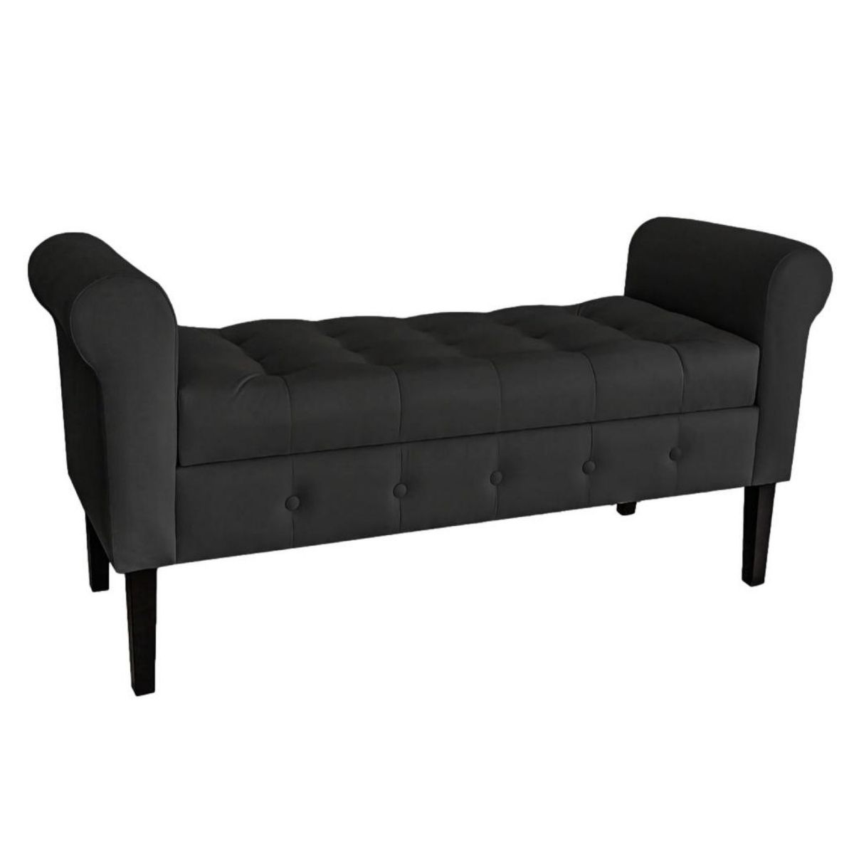 GENERICO - Banqueta Baúl Lisboa Color Negro