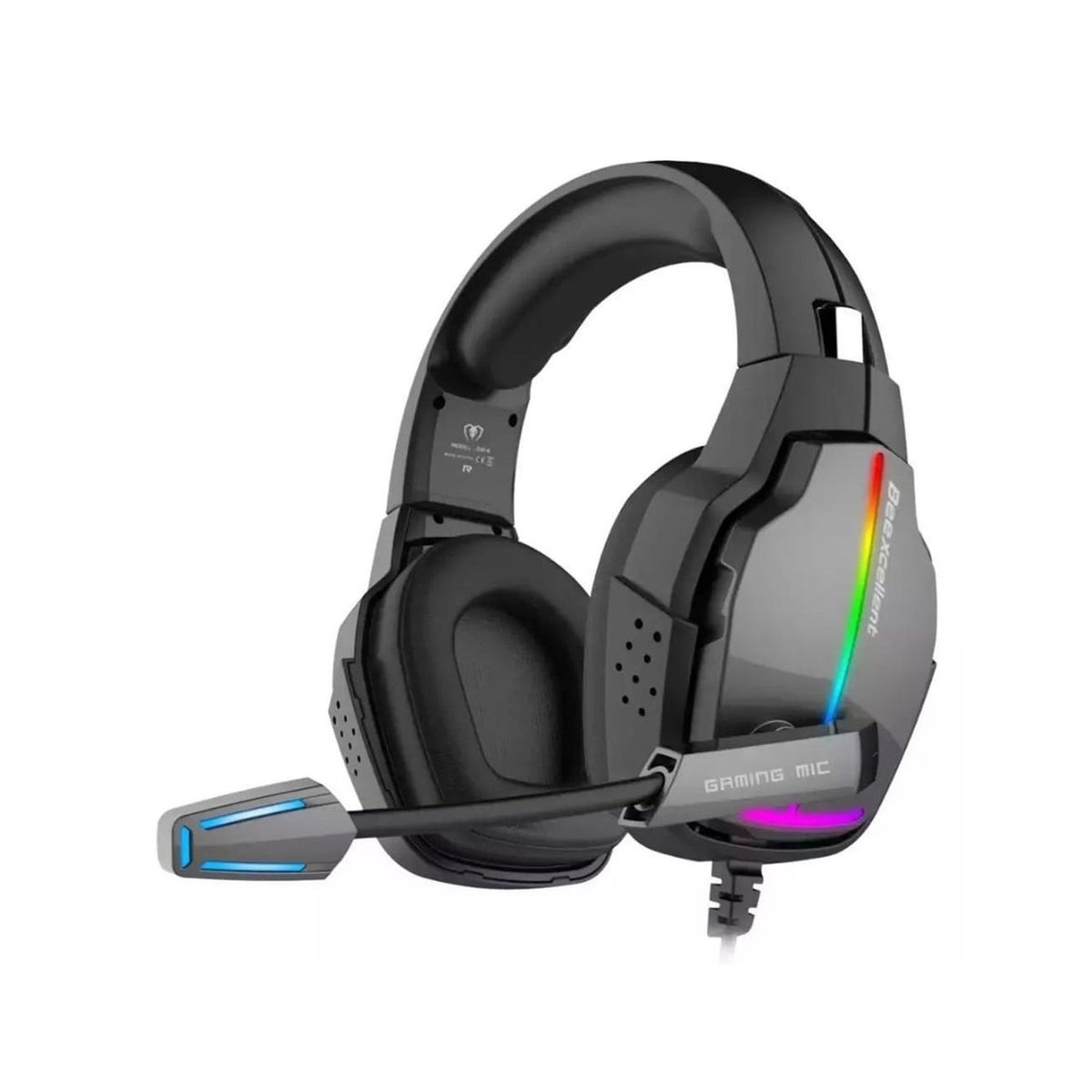 BEEXCELLENT - Audífono Gamer Rgb Beexcellent Gm-8 Black Multiplataforma