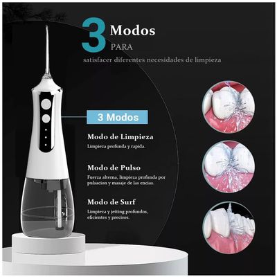 Imagen 2 del producto Irrigador Bucal Limpiador Dientes Eléctrico Blanco Con 5 Boquillas