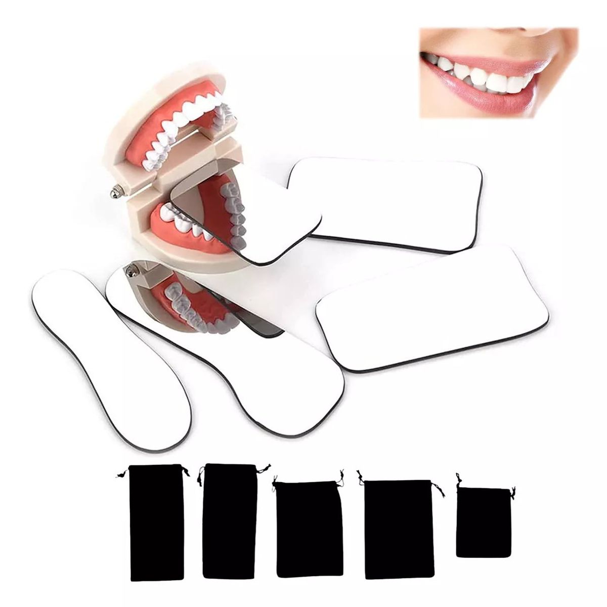 KUANGYE - 5pc Reflector De Espejo Fotográfico Intraoral De Ortodoncia