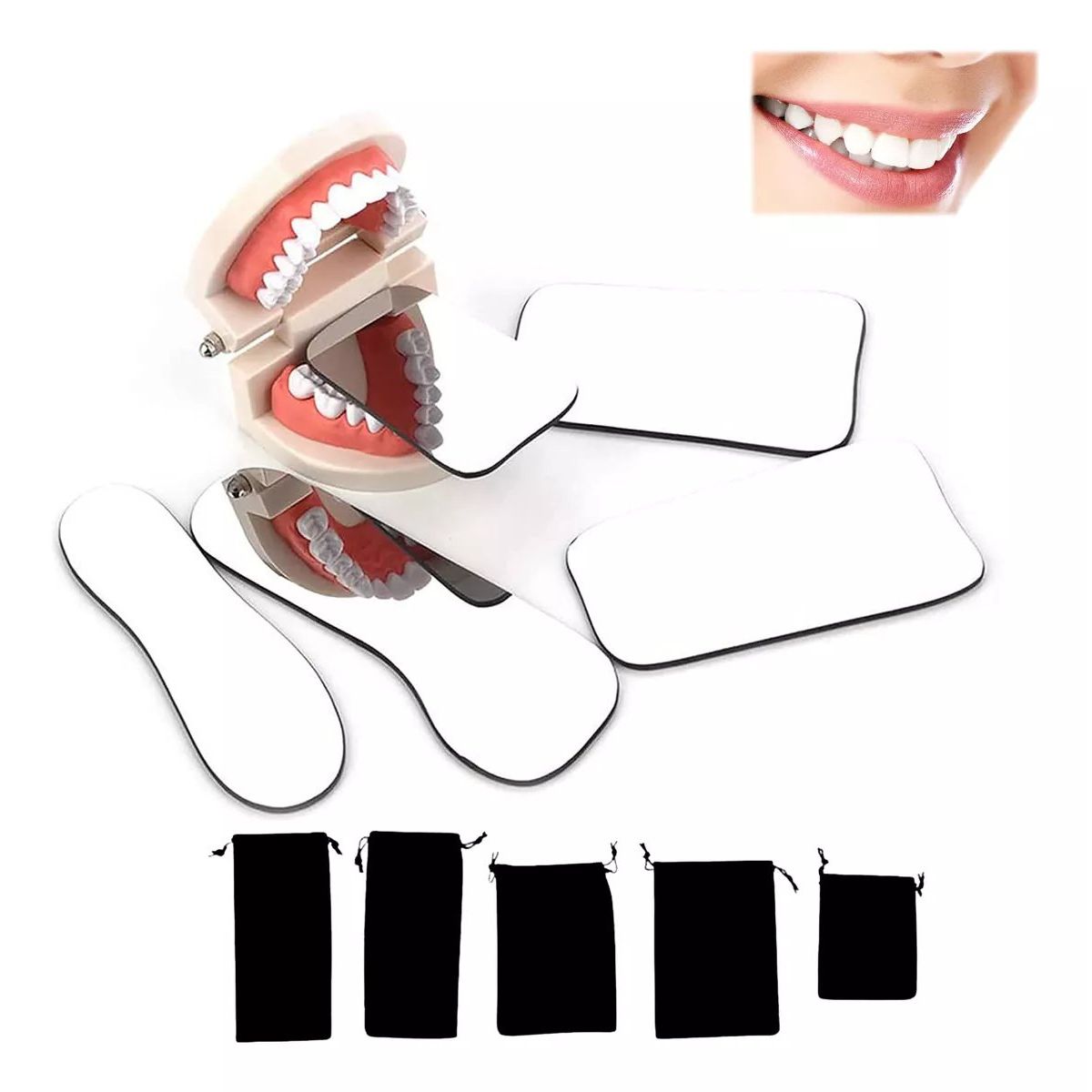 KUANGYE - 5pc Reflector De Espejo Fotográfico Intraoral De Ortodoncia