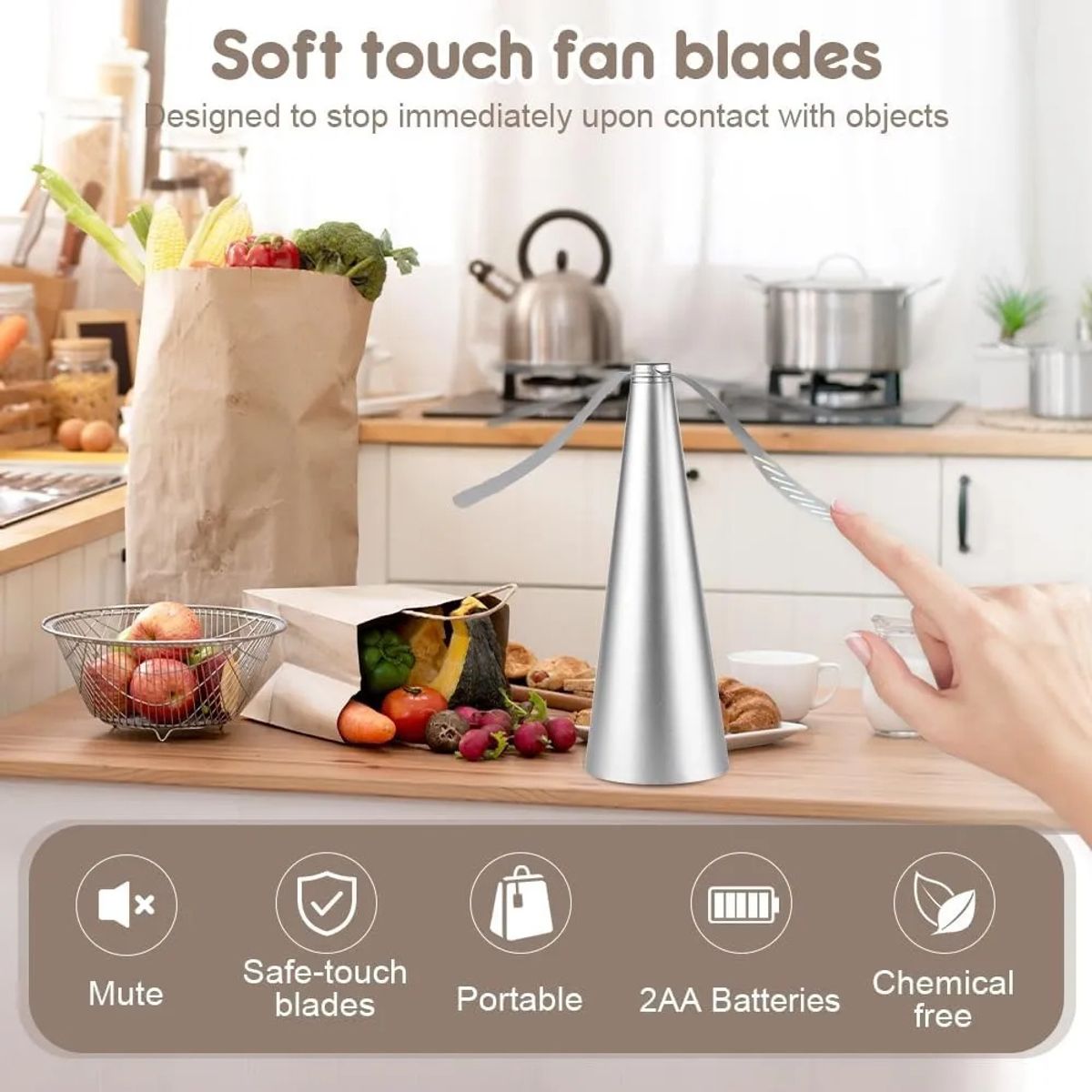 KUANGYE - Ventilador Repelente De Mosca Disfruta Tus Comidas Para Jardín