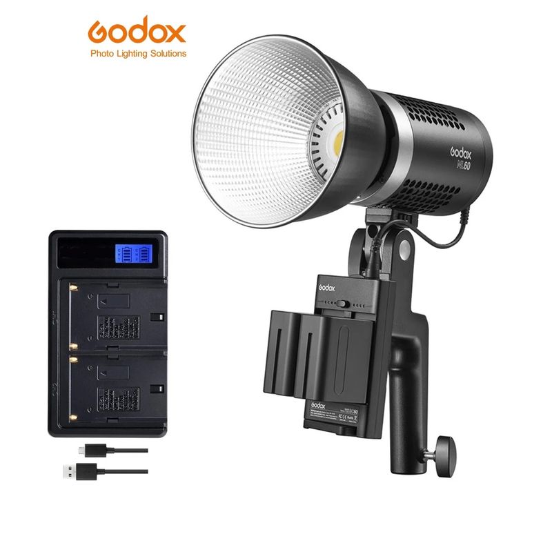 GODOX - KIT CAÑON LED GODOX ML60 + 2 BATERIAS + CARGADOR
