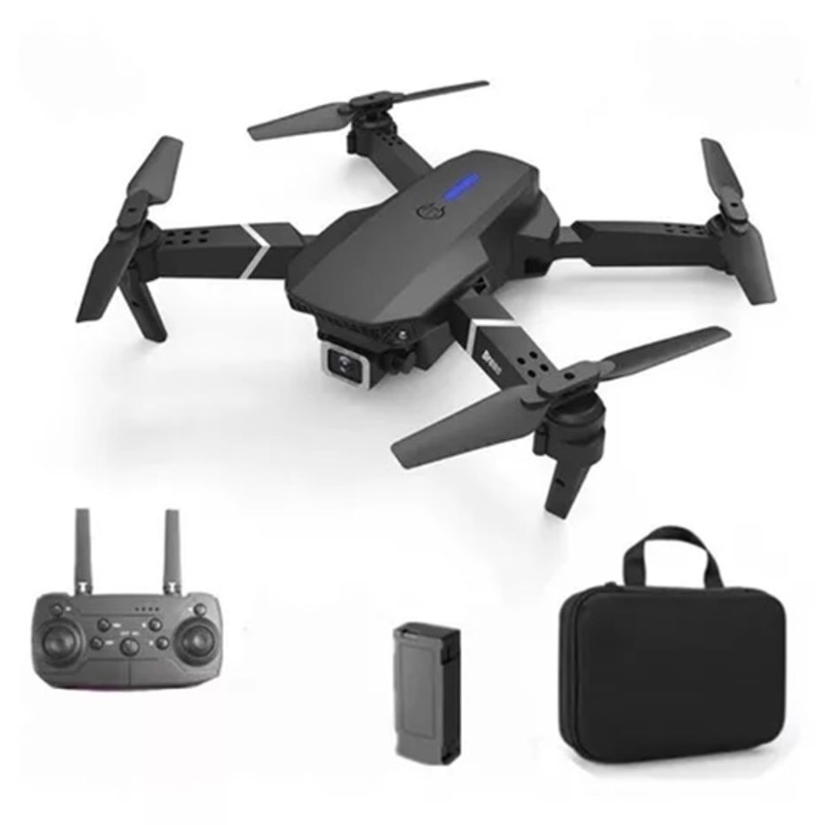 GENERICO - Dron E88 Pro Helicoptero con Camara 4K Full HD Color negro