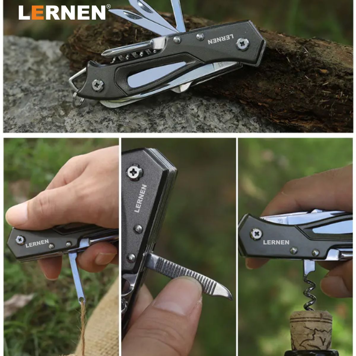 LERNEN - Llavero Corta Plumas MultiHerramienta