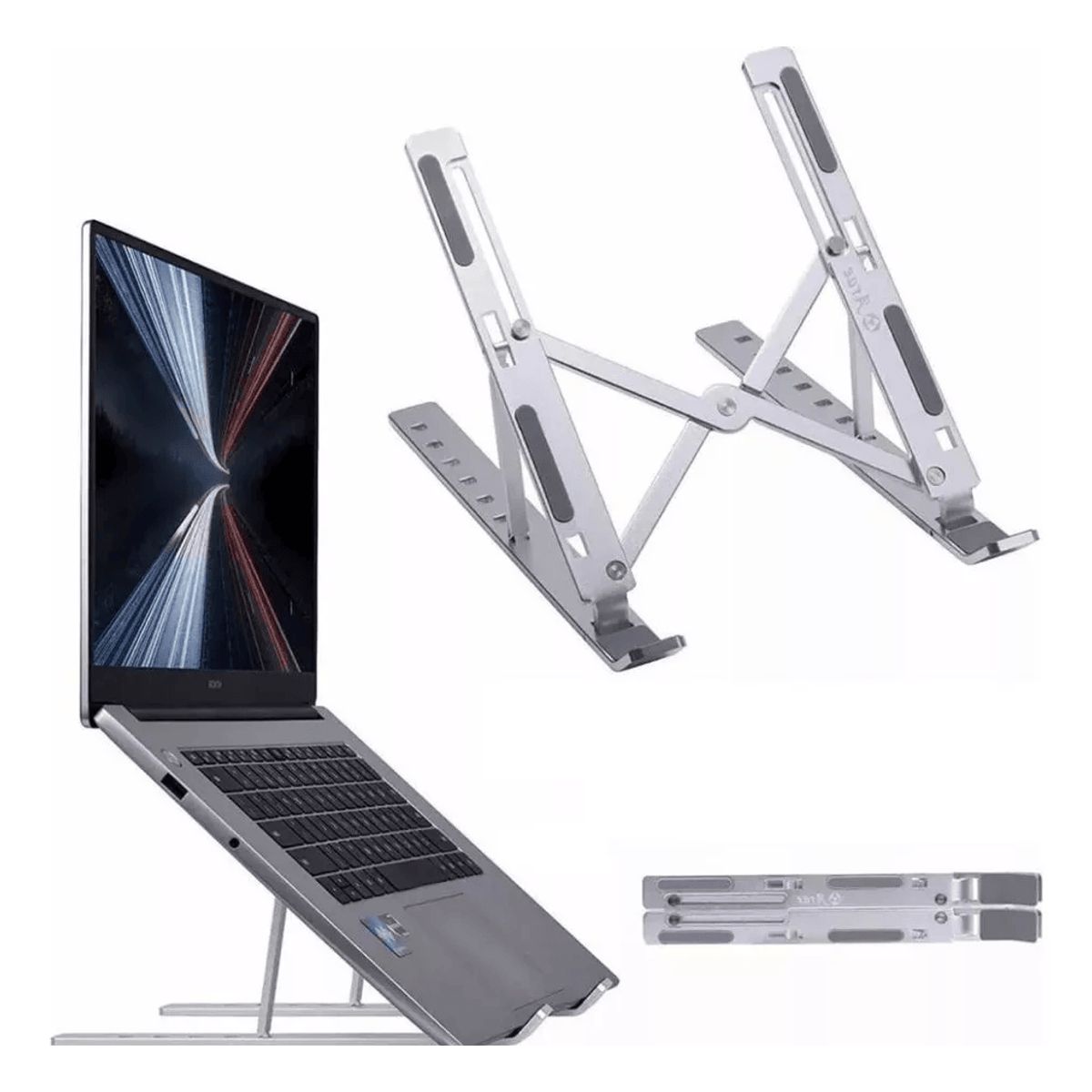 GENERICO - Soporte Portatil Aluminio Plegable Para Notebook Tablet