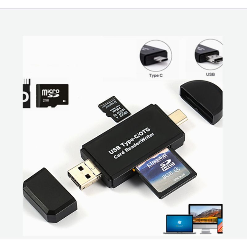 GENERICO - LECTOR TARJETA SD MICRO SD 3 EN 1