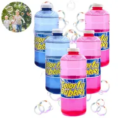 GENERICO - X5 Liquido Para Burbuja 1l Maquina Burbujas Niños Fiestas