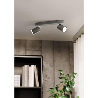 Imagen 2 del producto Foco Sobrepuesto Reciso Acero Negro GU10 2x5W IP20 Cod74007