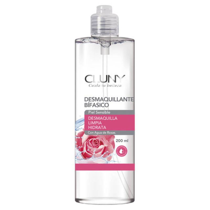 CLUNY - Cluny Desmaquillante Bifasico  Agua de Rosas 200 Ml