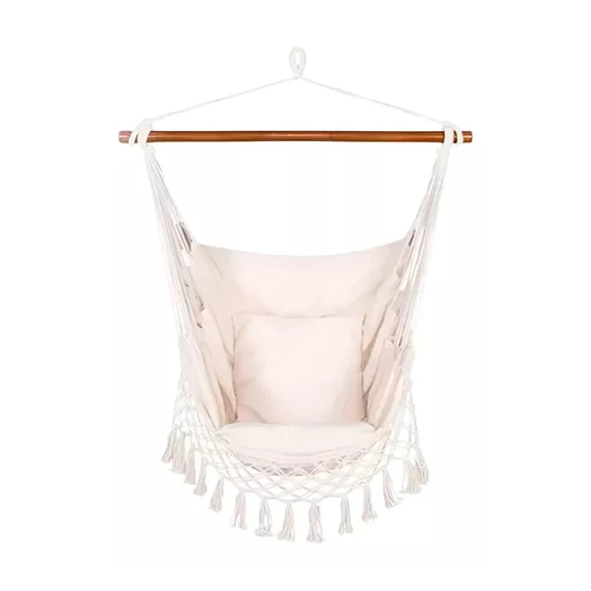 GENERICO - Silla Hamaca Con Palo Camping Blanco