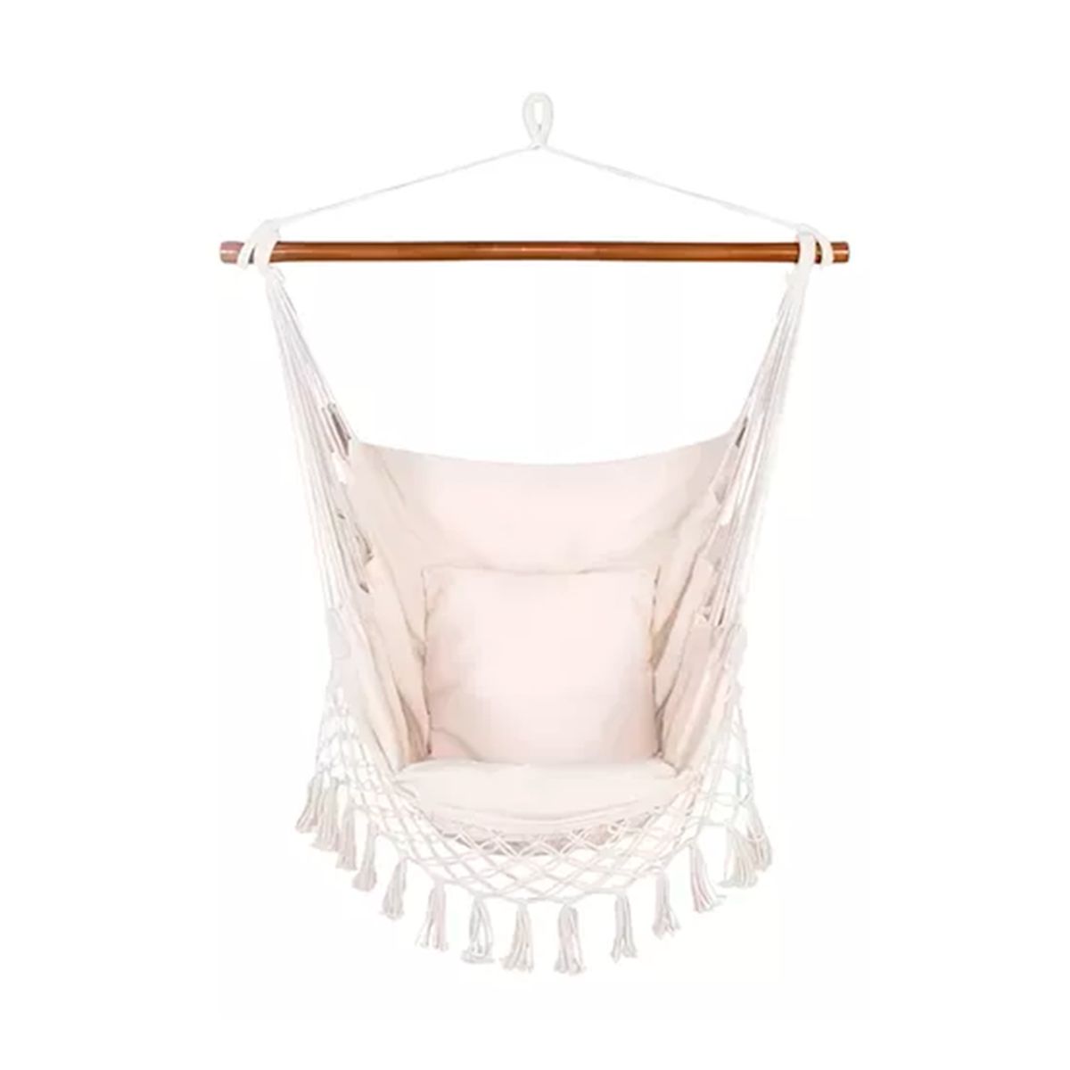 GENERICO - Silla Hamaca Con Palo Camping Blanco