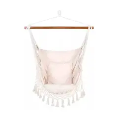 GENERICO - Silla Hamaca Con Palo Camping Blanco
