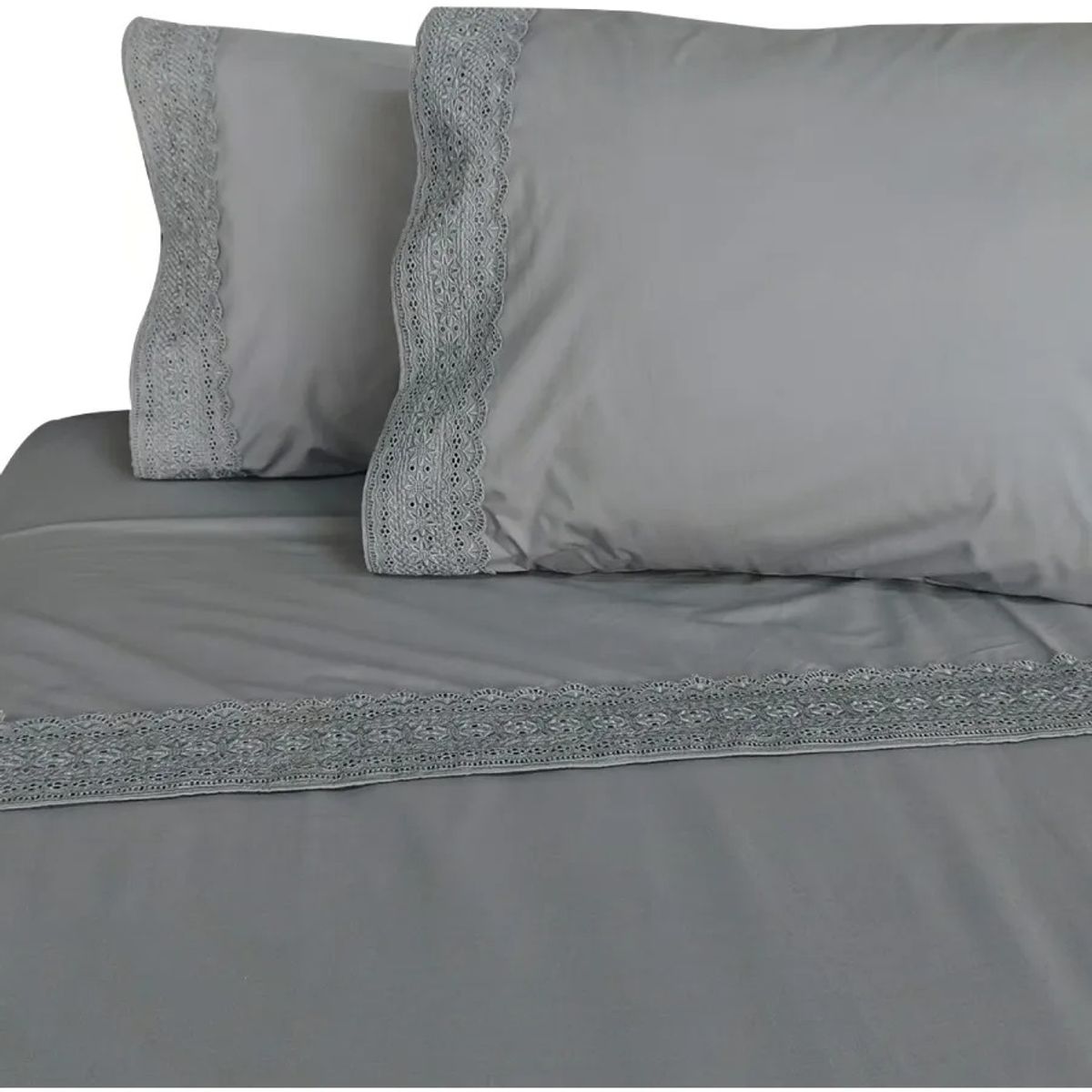 ILLUSIONS - Sabanas Super King de 180 hilos marca Illusions Gris