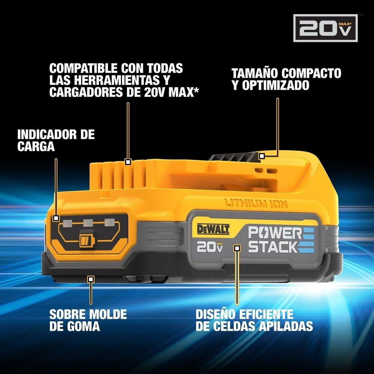 DEWALT - Batería Compacta 20v Max Powerstack Dewalt Dcbp034