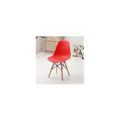GENERICO - Set De 4 Sillas De Comedor Tulip Sin Acolchado Rojas