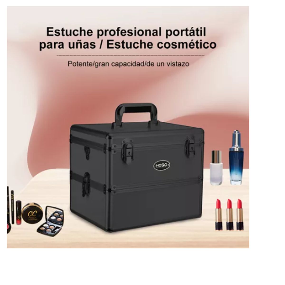 GENERICO - Maleta Portátil Para Manicuramaquilaje Profesional Dos Capa