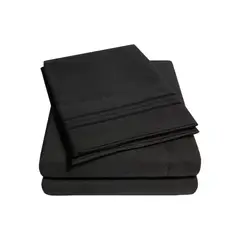 IMPORTCLICK - Juego Sábanas Hotel Ultra Suave Microfibra 2 Fundas Bordadas 2 Blanco