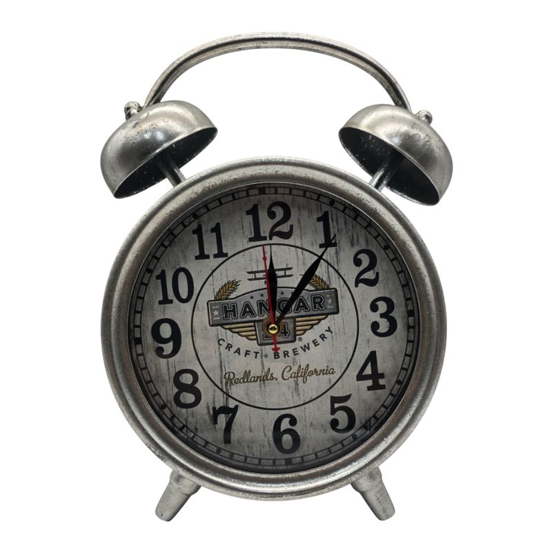 GENERICO - Reloj De Mesa Analogico Hierro Vintage Decorativo Plateado S