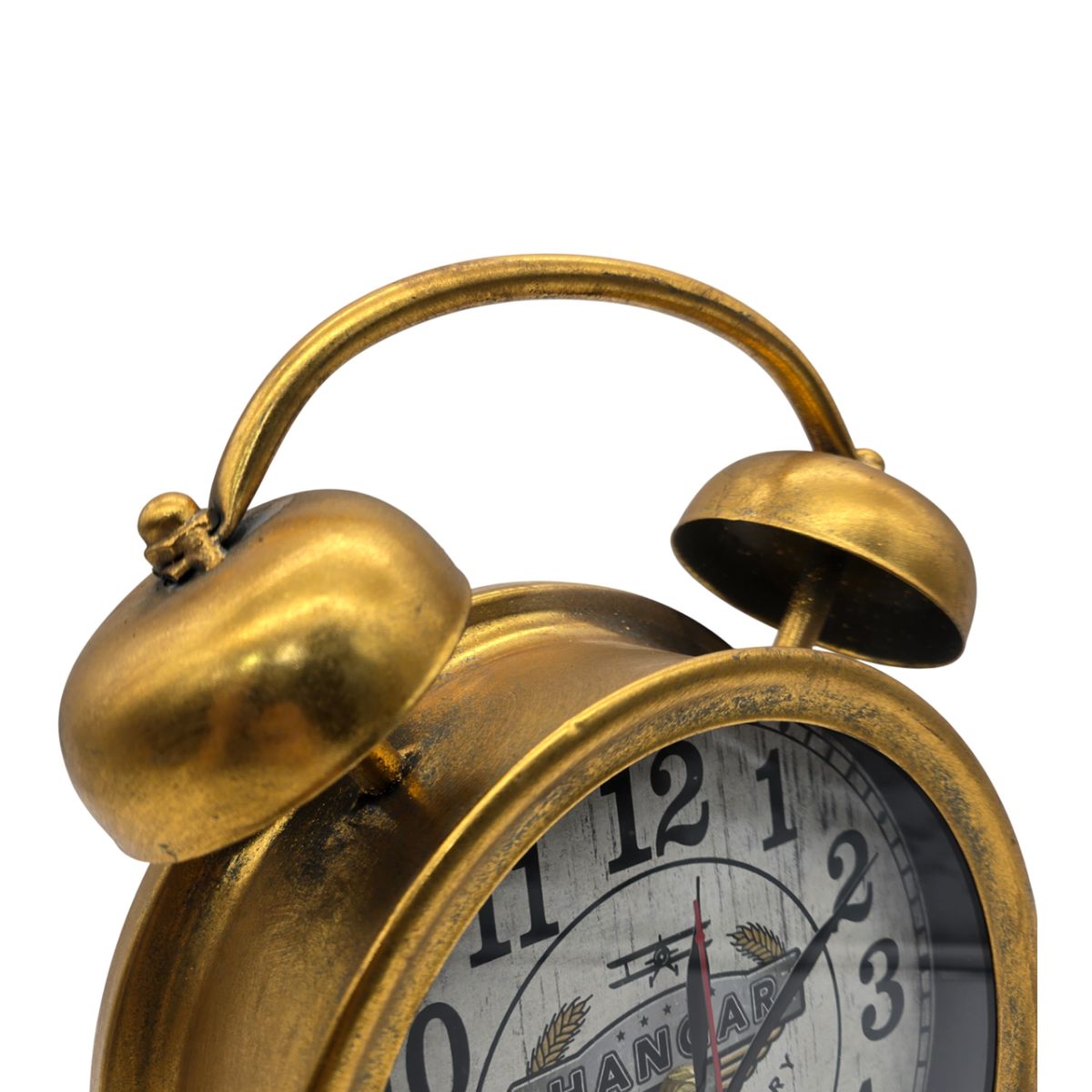 GENERICO - Reloj De Mesa Analogico Hierro Vintage Decorativo Dorado S