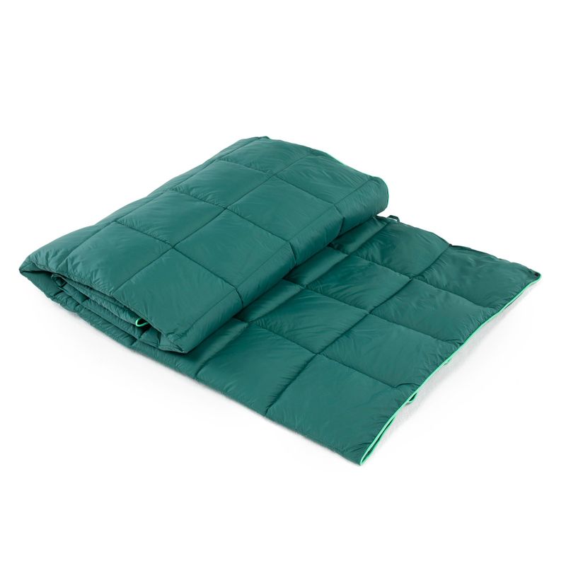 KANO - Manta Térmica Camping Kano con Botones Tipo Poncho Verde