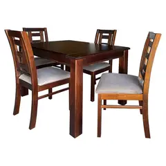 LAS ARAUCARIAS - Juego de Comedor Barcelona 4 Sillas Rectangular de Madera