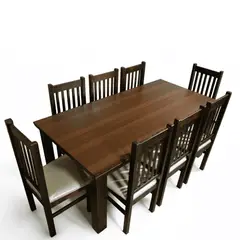 LAS ARAUCARIAS - Juego de Comedor Praga 8 Sillas Mesa Rectangular Madera