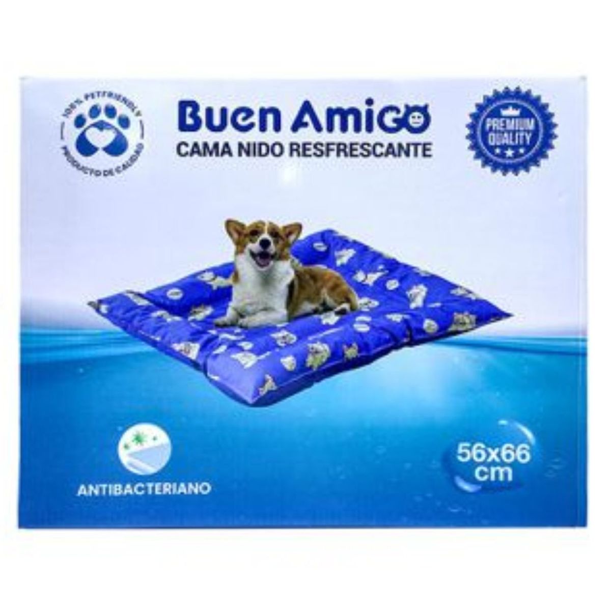 GENERICO - Cama Nido Con Gel Refrescante Para Mascotas 56x66cm Verano