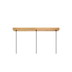 ELECTRICA STORE - Base 70CM Rectangular Dorada 3 Lámparas D20cm
