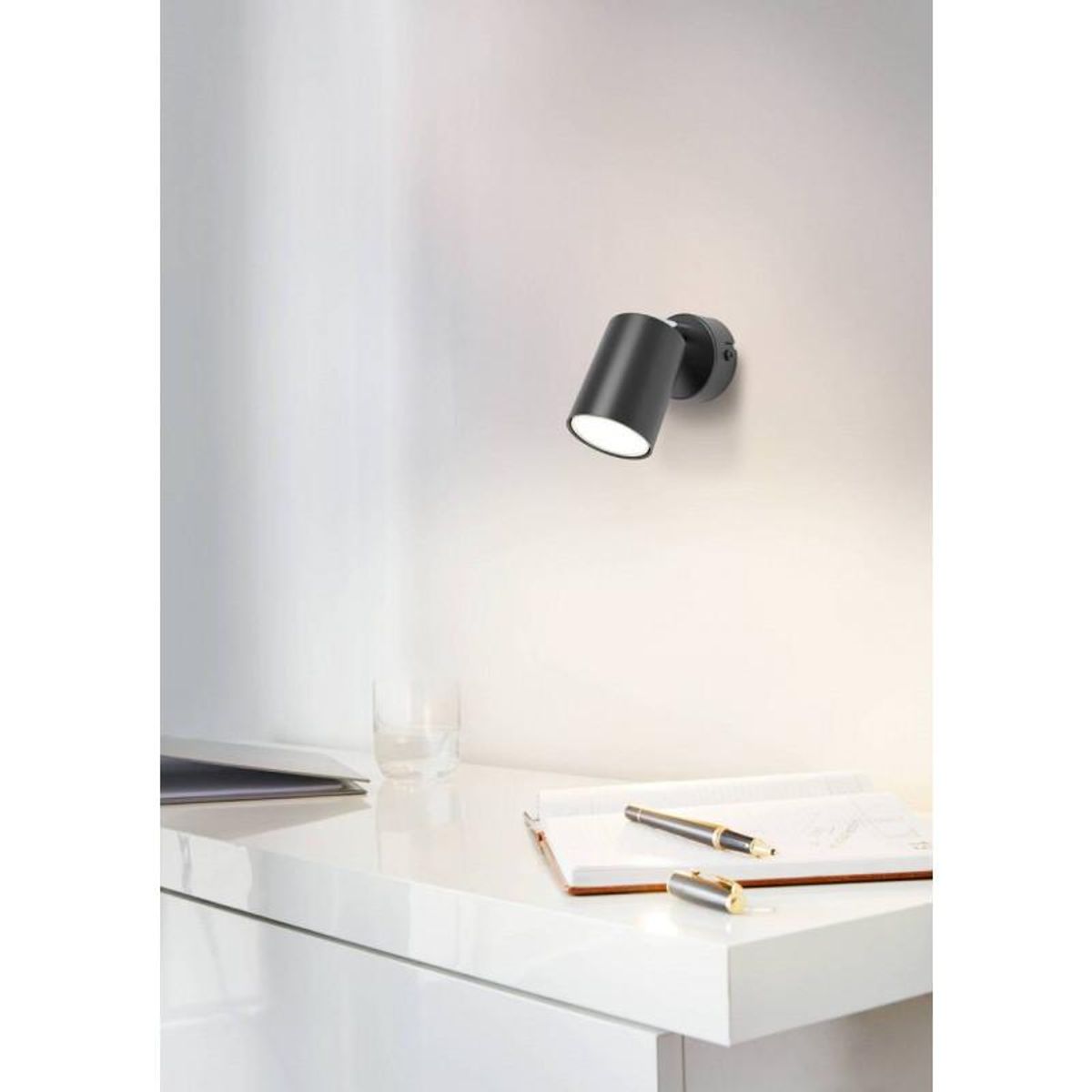 EGLO - Foco Sobrepuesto Reciso Acero Negro DM60 GU10 1x5W IP20 Cod74006