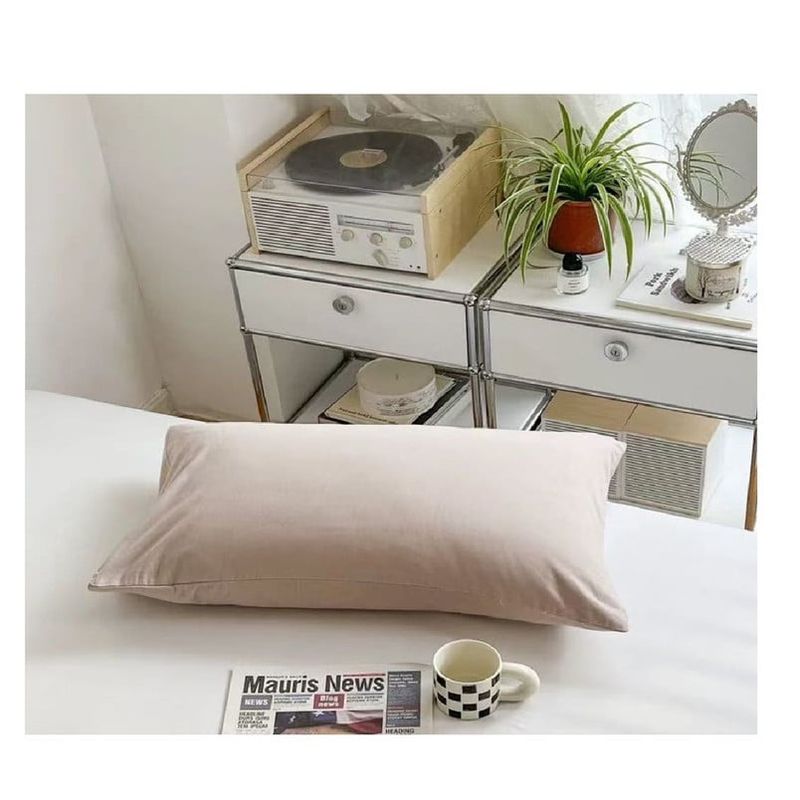 ANGELES DEL HOGAR - Pack 2 Fundas De Almohadas III Musas Color Rosa Palo YZ196