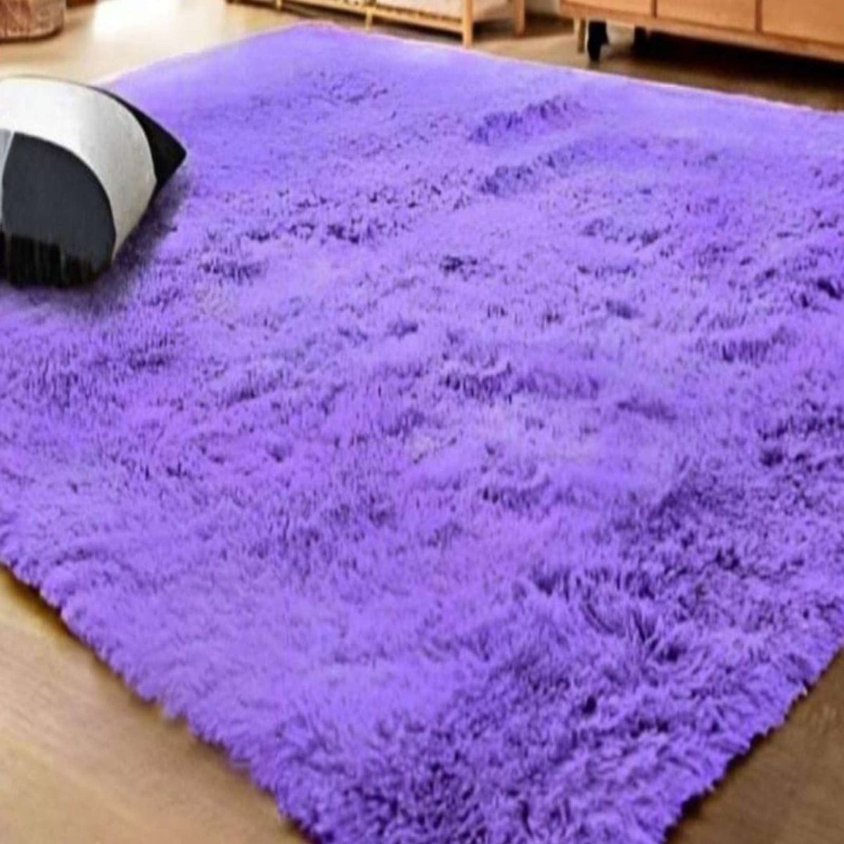 GENERICO - ALFOMBRA PELUDA 150X200 LILA.