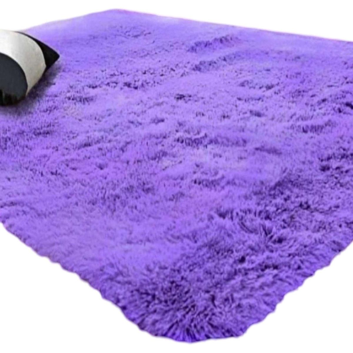 GENERICO - ALFOMBRA PELUDA 150X200 LILA.